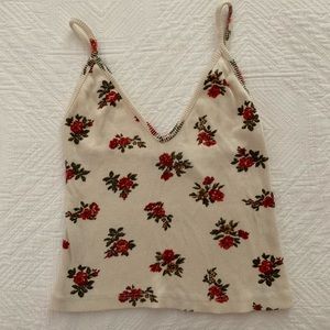 Brandy Melville Flower Crop Top Tank